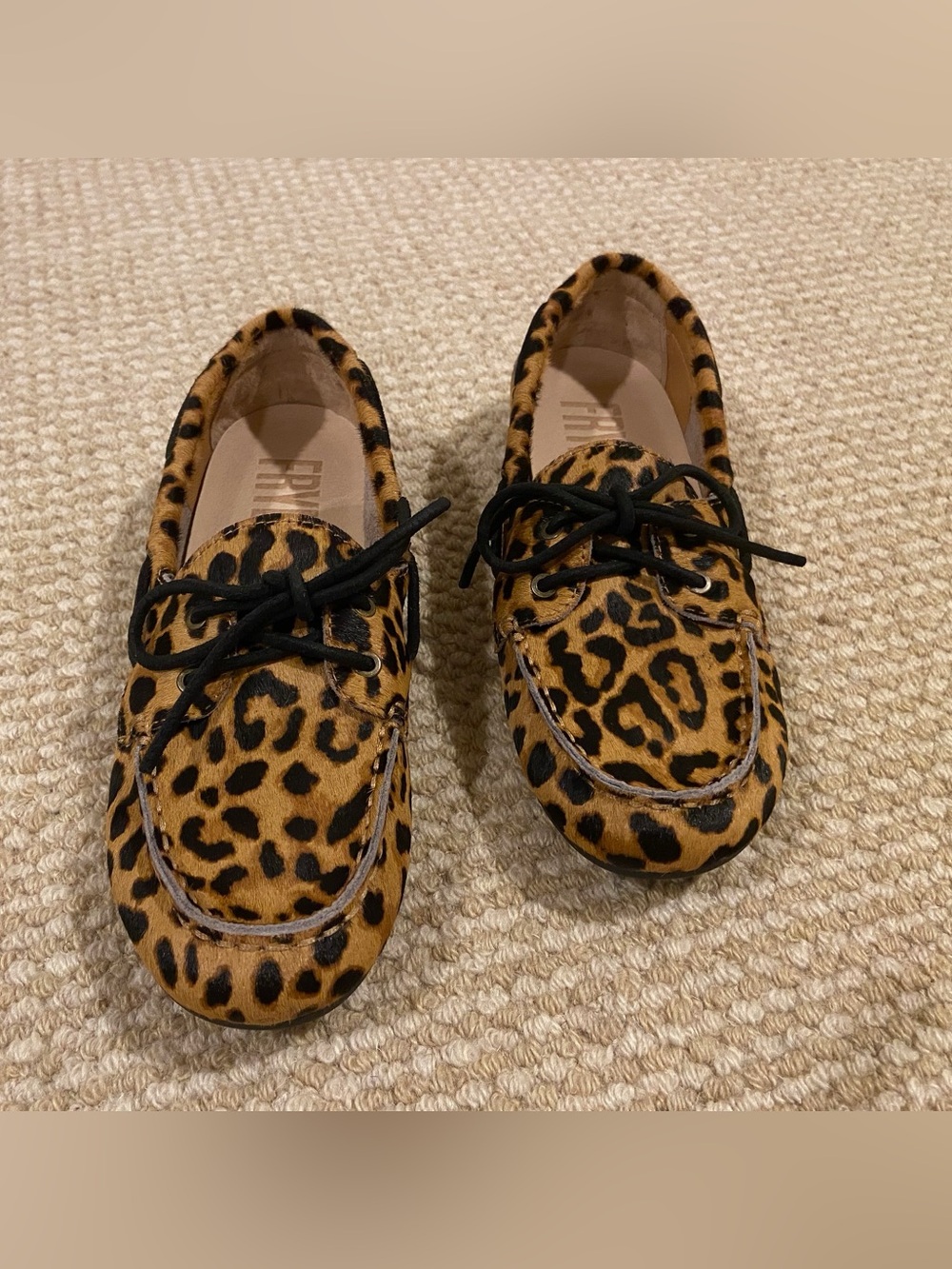 Frye Leopard Print Moccasin Loafers - Picture 2 of 5